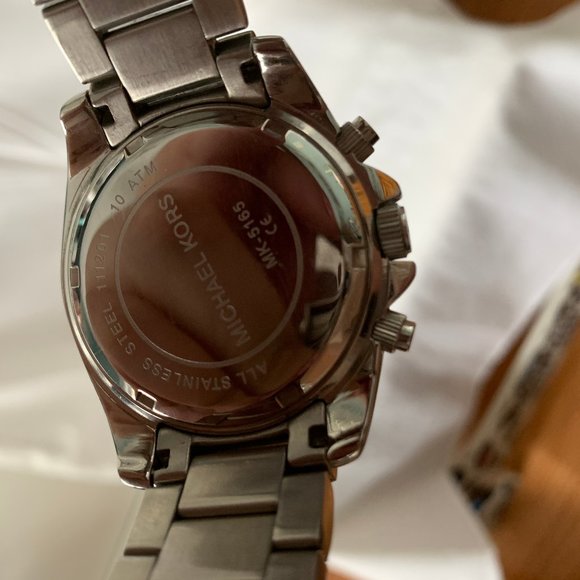 MK Blair Silver Chronograph Watch - Picture 5 of 6